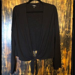 Apt. 9 Black Tie Waist Cardigan
